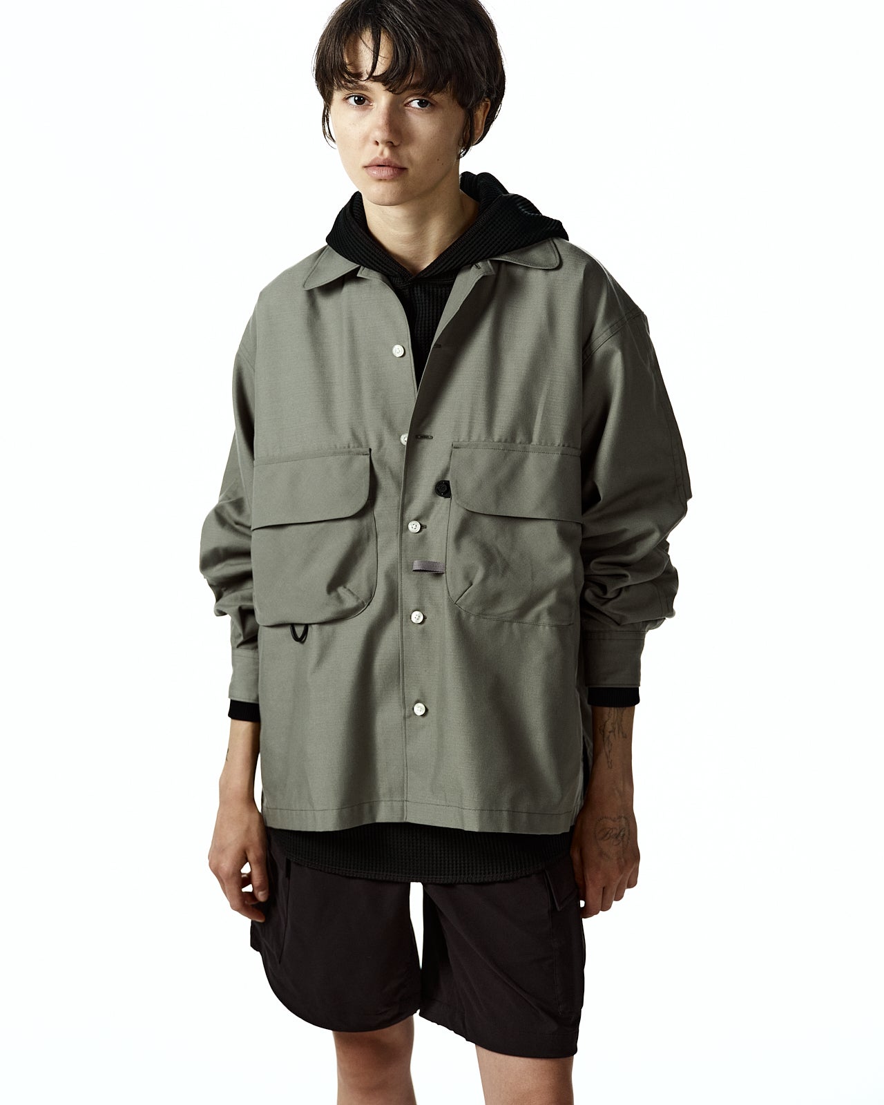 W's TECH SPORTS OPEN COLLAR SHIRT L/S