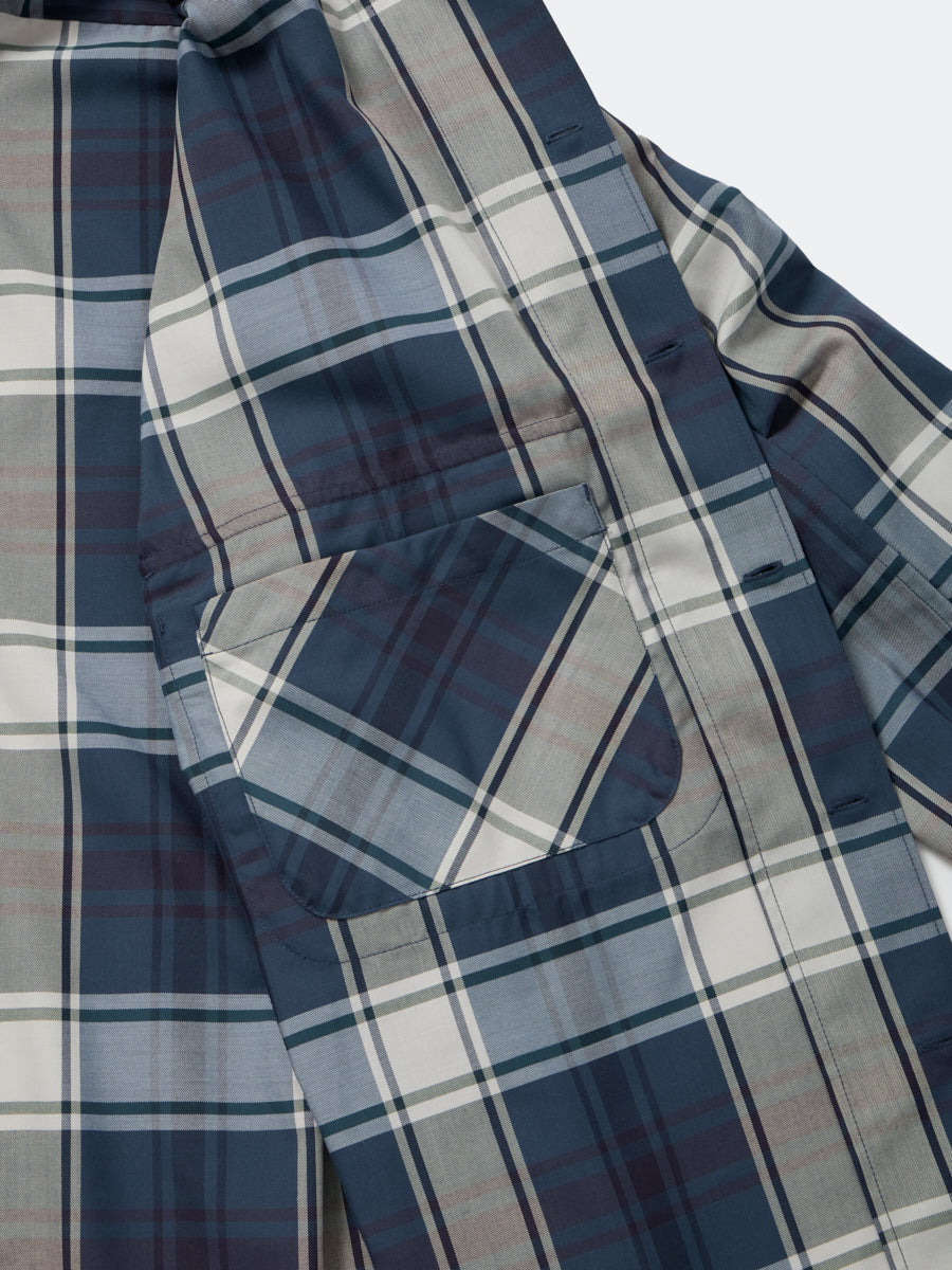 TECH SPORTS OPEN COLLAR SHIRT L/S BIG TARTAN