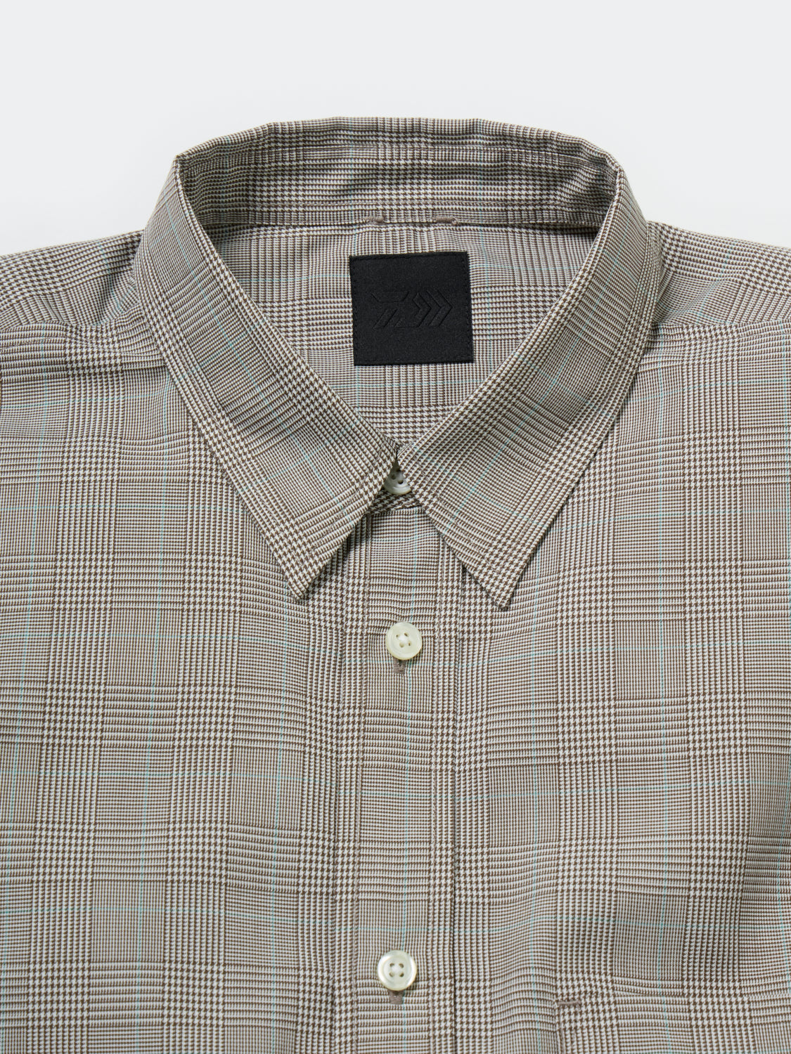 W's TECH REGULAR COLLAR SHIRT L/S GLEN CHECK