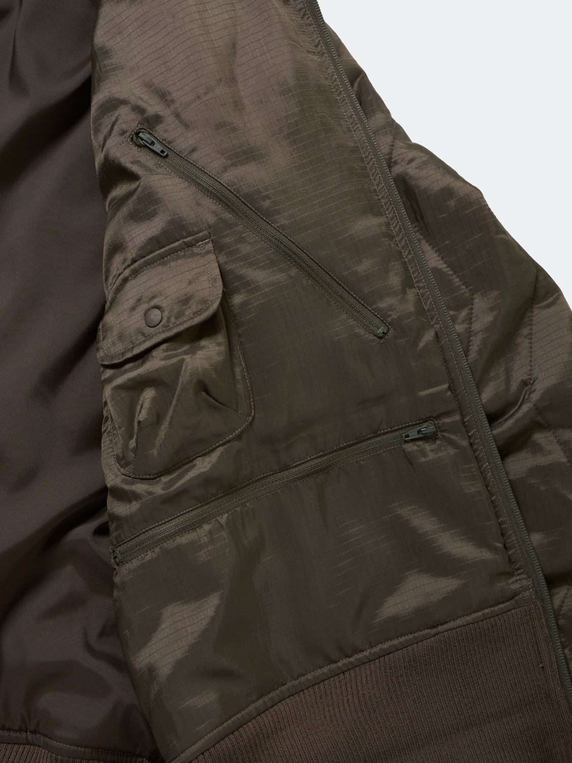 W's TECH ARMY QULTING HIGH NECK JACKET