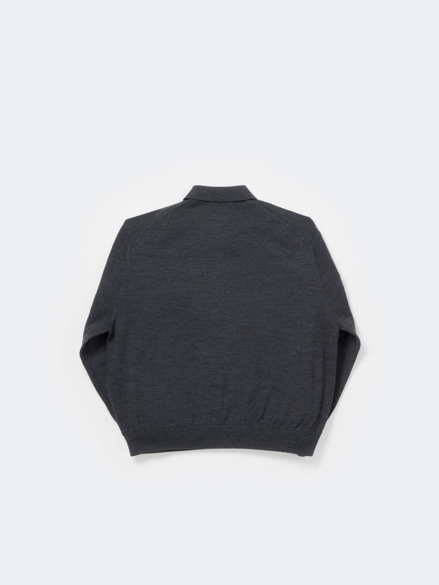 W's TECH KNIT POLO L/S Brewed Protein