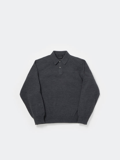 TECH KNIT POLO L/S Brewed Protein