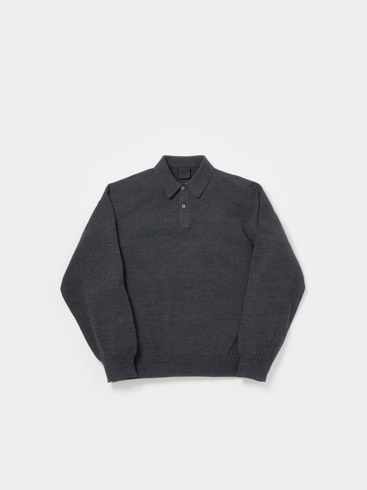 TECH KNIT POLO L/S Brewed Protein