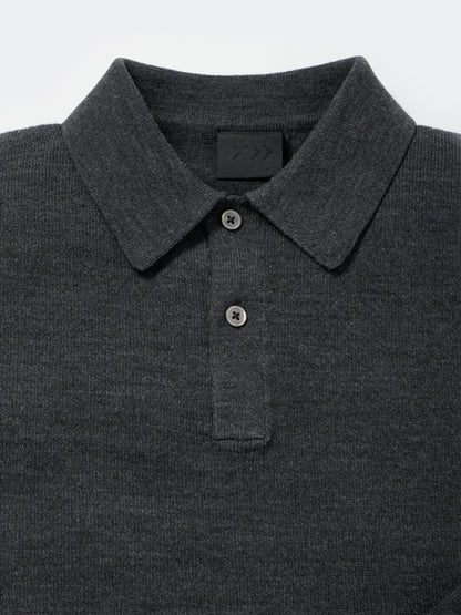 TECH KNIT POLO L/S Brewed Protein