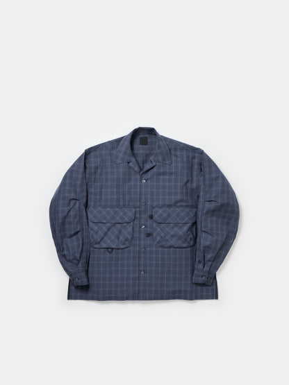 TECH SPORTS OPEN COLLAR SHIRT L/S NOVA CHECK