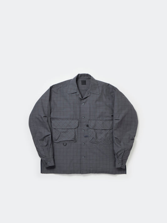 TECH SPORTS OPEN COLLAR SHIRT L/S NOVA CHECK