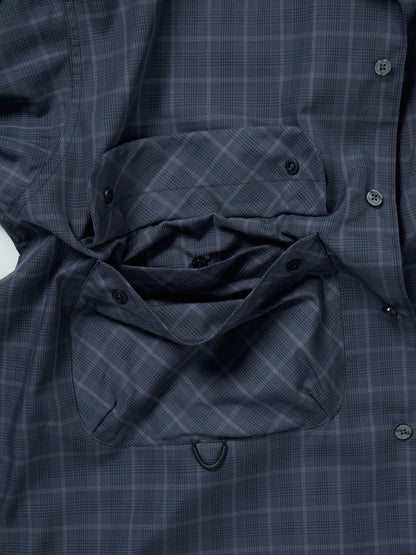 TECH SPORTS OPEN COLLAR SHIRT L/S NOVA CHECK