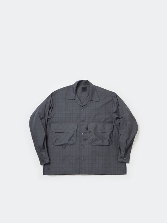 W's TECH SPORTS OPEN COLLAR SHIRT L/S NOVA CHECK