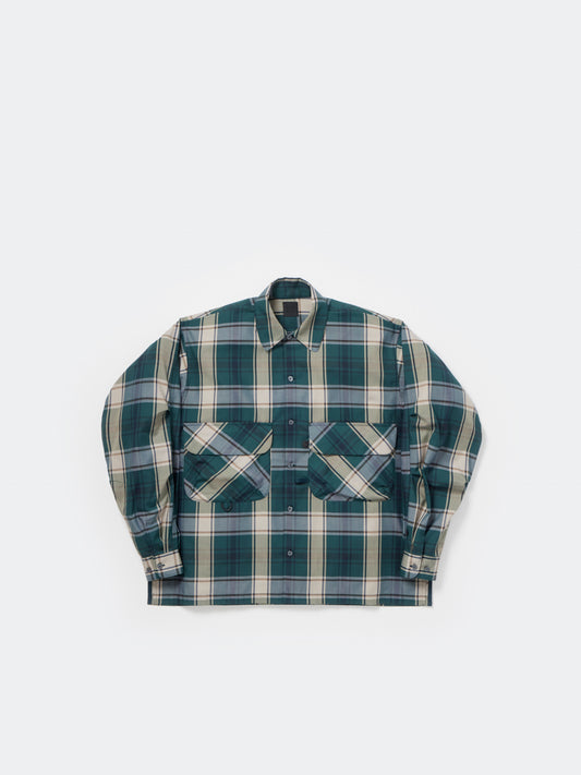 W's TECH SPORTS OPEN COLLAR SHIRT L/S BIG TARTAN