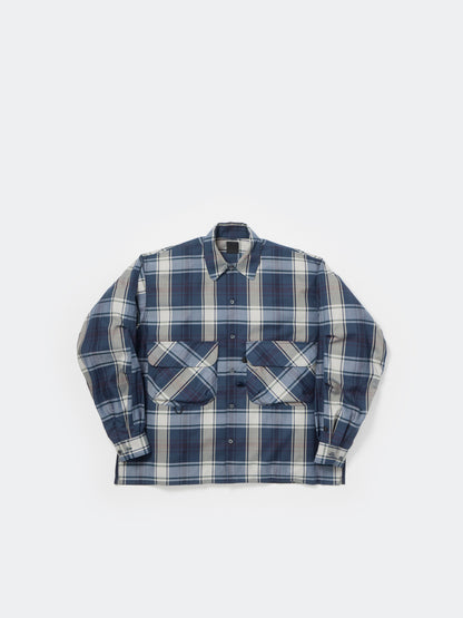 W's TECH SPORTS OPEN COLLAR SHIRT L/S BIG TARTAN