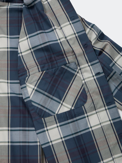 W's TECH SPORTS OPEN COLLAR SHIRT L/S BIG TARTAN