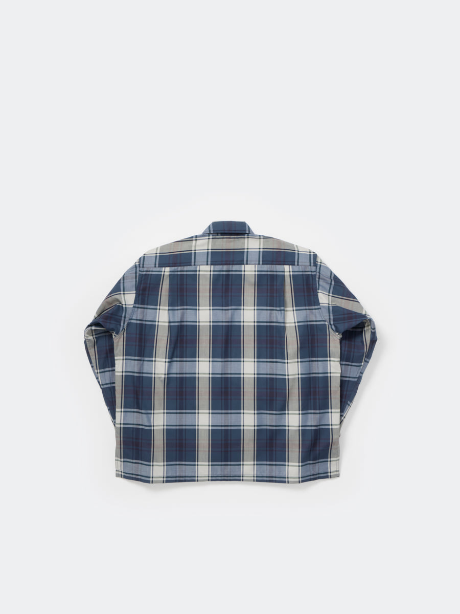TECH SPORTS OPEN COLLAR SHIRT L/S BIG TARTAN
