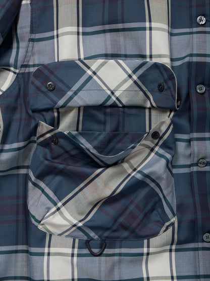 TECH SPORTS OPEN COLLAR SHIRT L/S BIG TARTAN