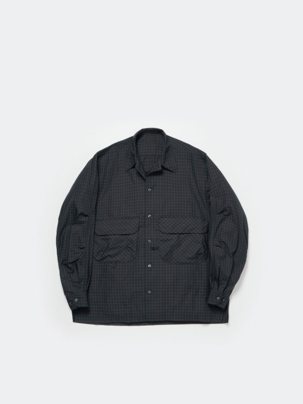 TECH SPORTS OPEN COLLAR SHIRT L/S PLAID