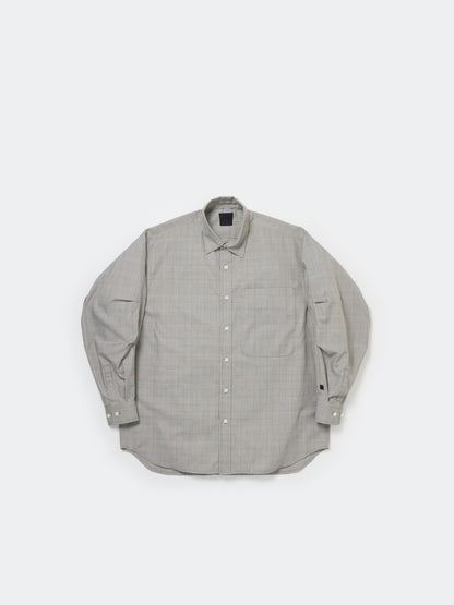 W's TECH REGULAR COLLAR SHIRT L/S GLEN CHECK