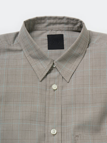 W's TECH REGULAR COLLAR SHIRT L/S GLEN CHECK