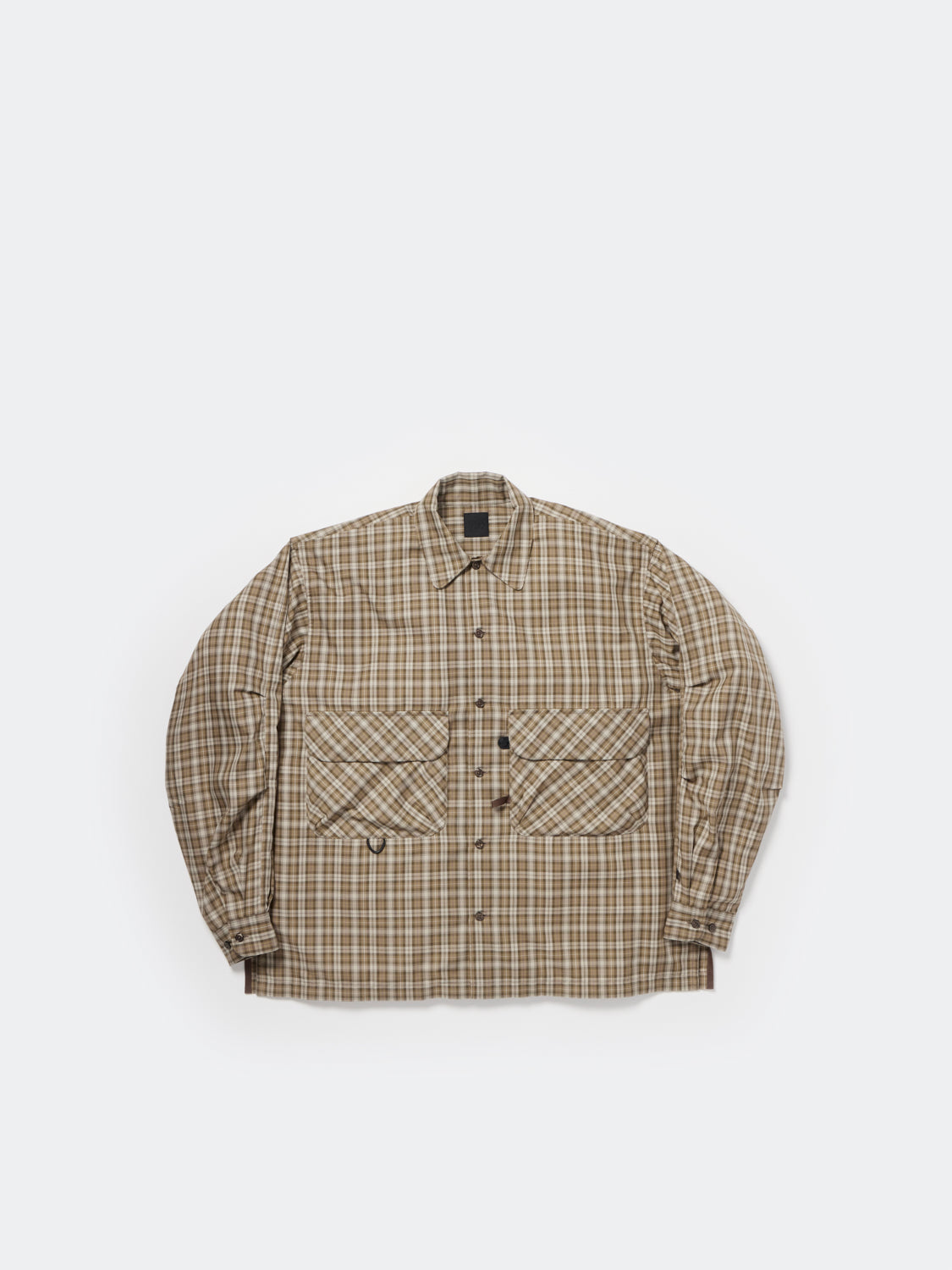 W's TECH SPORTS OPEN COLLAR SHIRT L/S GREN PLAID