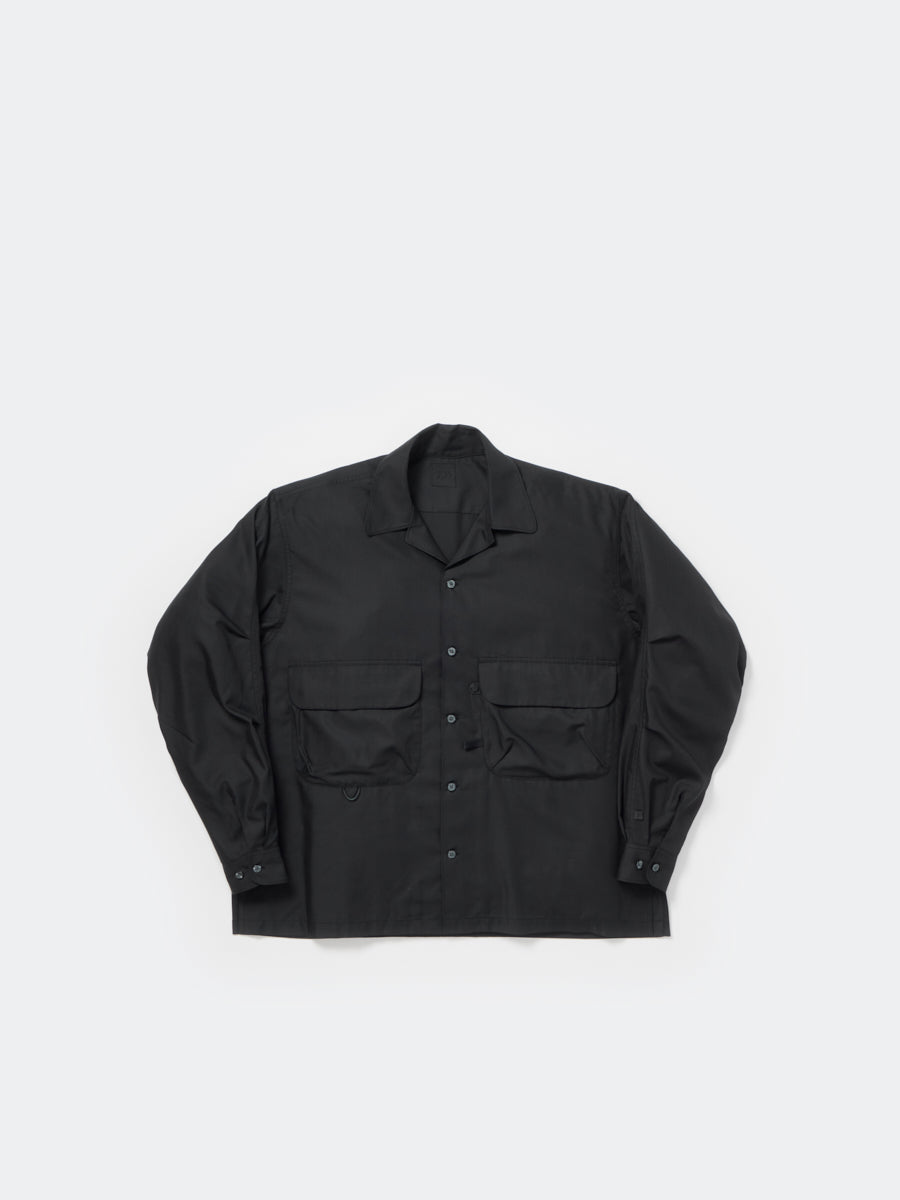 TECH SPORTS OPEN COLLAR SHIRT L/S SOLID