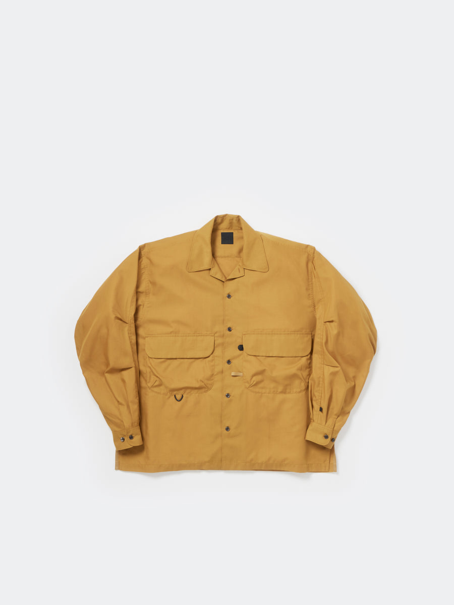 TECH SPORTS OPEN COLLAR SHIRT L/S SOLID