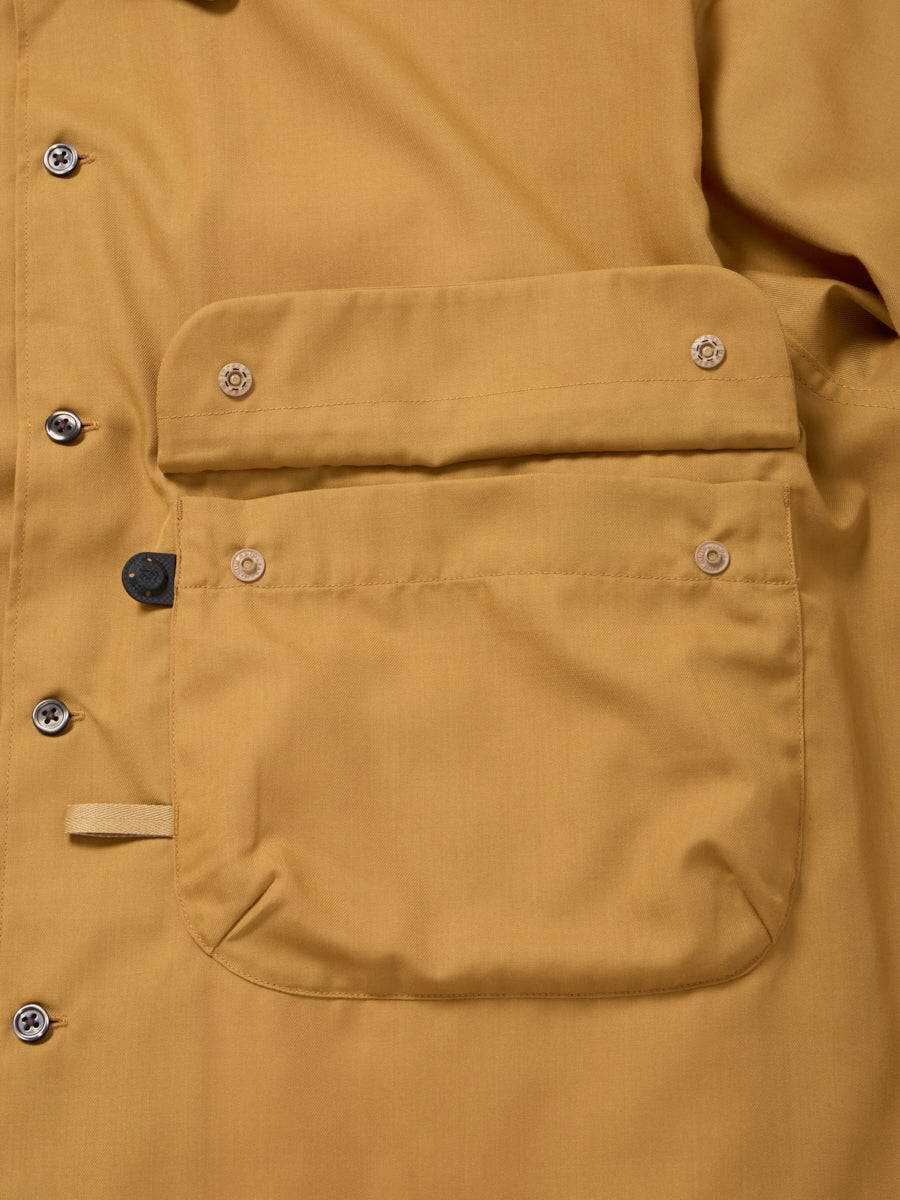 TECH SPORTS OPEN COLLAR SHIRT L/S SOLID