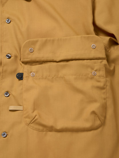 TECH SPORTS OPEN COLLAR SHIRT L/S SOLID
