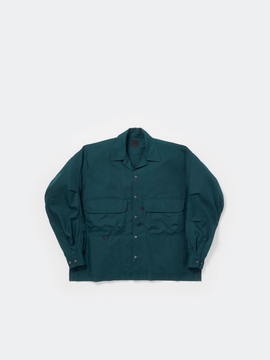 TECH SPORTS OPEN COLLAR SHIRT L/S SOLID