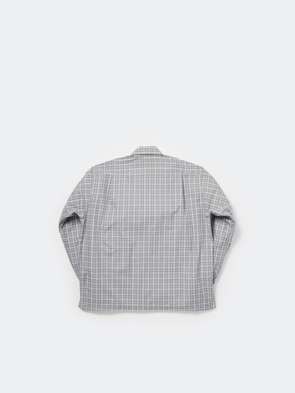 TECH SPORTS OPEN COLLAR SHIRT L/S GREN PLAID
