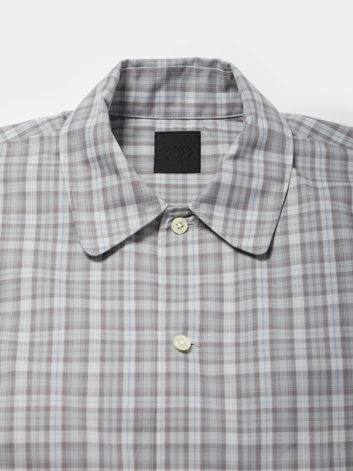 TECH SPORTS OPEN COLLAR SHIRT L/S GREN PLAID