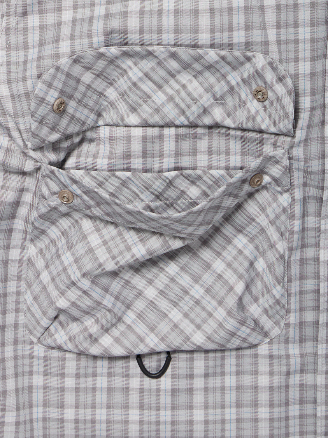 TECH SPORTS OPEN COLLAR SHIRT L/S GREN PLAID