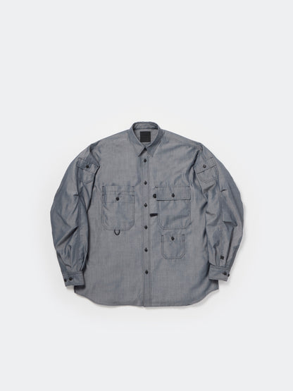 W's TECH MULTI POCKET CHAMBRAY SHIRT L/S
