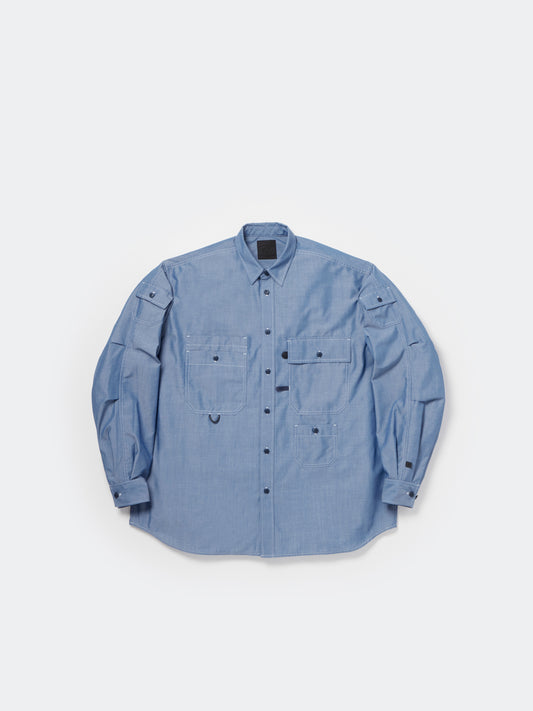 W's TECH MULTI POCKET CHAMBRAY SHIRT L/S