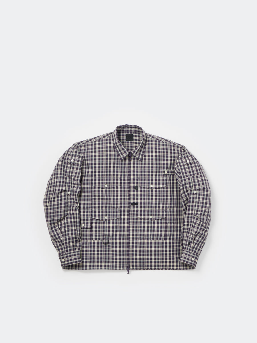 W's TECH ZIP ANGLER SHIRT L/S PLAIDS