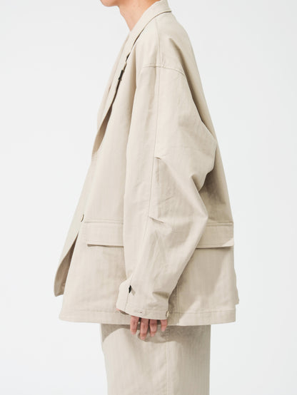 TECH LOOSE 2B JACKET HERRINGBONE