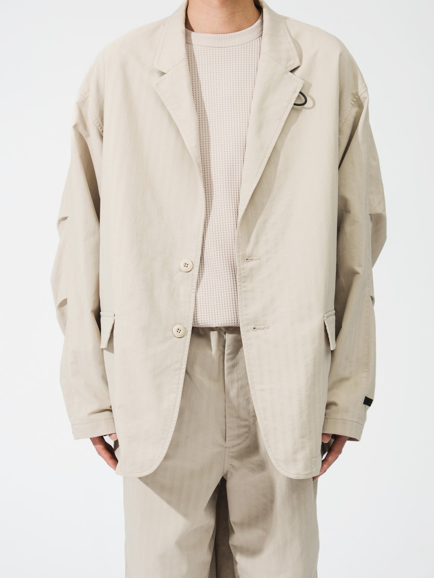 TECH LOOSE 2B JACKET HERRINGBONE